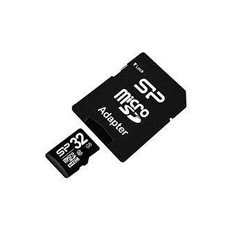 Silicon Power 32GB (+adapter) Class 10 vízálló ütésálló microSDHC memóriakártya BOX fekete
