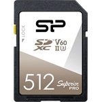 Silicon Power 512GB Superior Pro UHS-II Class10 U3 V60 vízálló ütésálló SDXC memóriakártya BOX fekete