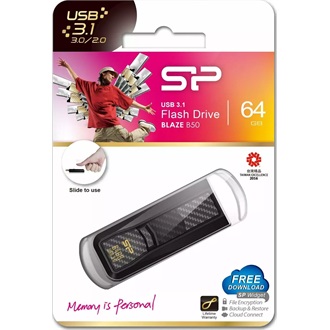 Silicon Power 64GB Blaze USB 3.0 pendrive BOX fekete