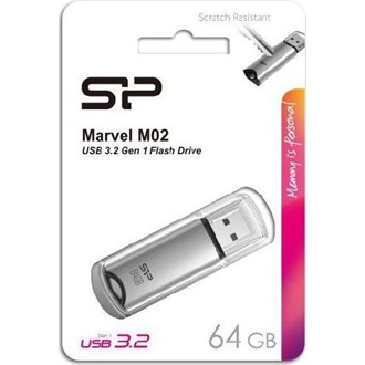 Silicon Power 64GB Marvel M02 USB-A 3.2 Gen1 pendrive BOX ezüst