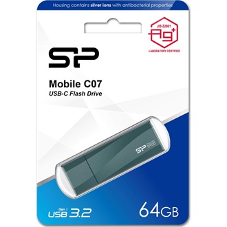 Silicon Power 64GB Mobile C07 USB-C 3.2 Gen 1 pendrive BOX kék