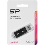 Silicon Power 64GB Ultima U02 USB-A 2.0 pendrive BOX fekete