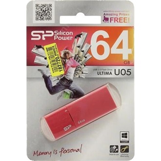 Silicon Power 64GB Ultima U05 USB 2.0 pendrive BOX rózsaszín