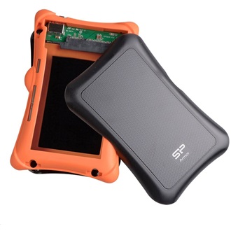 Silicon Power Armor A30 2.5" SATA3 USB3.0 HDD keret fekete ütésálló