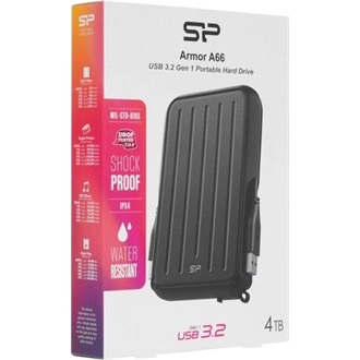 Silicon Power Armor A66 4TB USB-A 3.2 Gen1 2,5" vízálló ütésálló külső HDD fekete