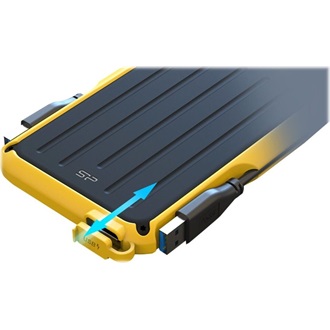 Silicon Power Armor A66 4TB USB-A 3.2 Gen1 2,5" vízálló ütésálló külső HDD fekete-sárga