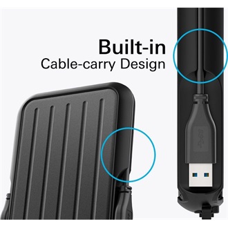 Silicon Power Armor A66 4TB USB-A 3.2 Gen1 2,5" vízálló ütésálló külső HDD fekete-kék