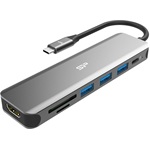 Silicon Power Boost SU20 7-in-1 7-port USB-C dokkoló szürke
