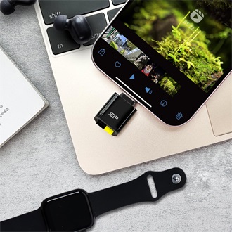 Silicon Power C200 USB-C microSDXC kártyaolvasó fekete