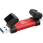 Silicon Power DS72 250GB USB-A/C 3.2 Gen2 NVMe M.2 2280 külső SSD piros