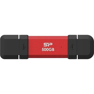 Silicon Power DS72 500GB USB-A/C 3.2 Gen2 NVMe M.2 2280 külső SSD piros