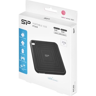 Silicon Power PC60 256GB USB3.2 Gen2 C külső SSD fekete