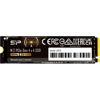 Silicon Power US75 2TB PCIe x4 (4.0) NVMe M.2 2280 SSD fekete