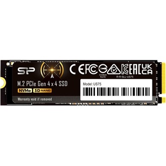 Silicon Power XPOWER US75 1TB PCIe x4 (4.0) NVMe M.2 2280 SSD fekete