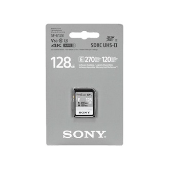 Sony 128GB SF-E UHS-II Class10 U3 V60 vízálló ütésálló SDXC memóriakártya BOX fekete