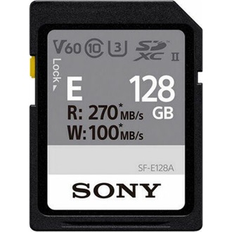 Sony 128GB SF-E UHS-II Class10 U3 V60 vízálló ütésálló SDXC memóriakártya BOX fekete