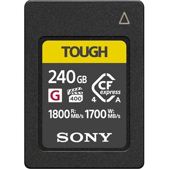 Sony 240GB TOUGH vízálló ütésálló Compact Flash CFexpress A memóriakártya BOX fekete