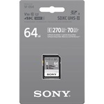 Sony 64GB SF-E UHS-II Class10 U3 V60 vízálló ütésálló SDXC memóriakártya BOX fekete