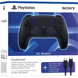Sony PlayStation 5 DualSense Bluetooth / USB-C gamepad játékvezérlő fekete (Midnight Black)
