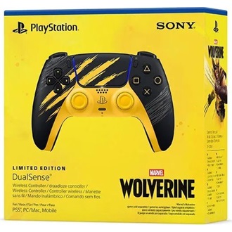 Sony PlayStation 5 DualSense Marvel`s Wolverine Battle Yellow Limited Edition Bluetooth / USB-C gamepad sárga-fekete