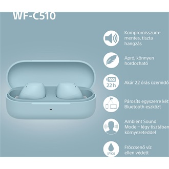Sony WFC510L.CE7 True Wireless Bluetooth kék fülhallgató