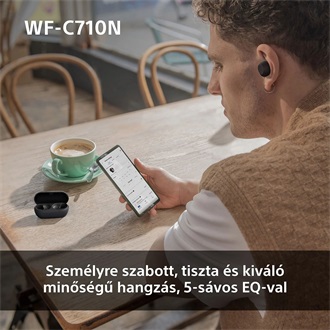 Sony WFC710 True Wireless Bluetooth zajszűrős fekete fülhallgató