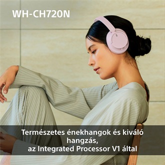 Sony WHCH720NP Bluetooth zajszűrős rózsaszín fejhallgató