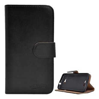 Sony Xperia E4g Gigapack tok álló, bőr hatású FLIP, prémium, FEKETE