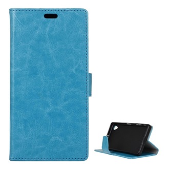 Sony Xperia L1 Gigapack tok álló, bőr hatású FLIP, prémium, VILÁGOSKÉK