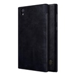 Sony Xperia L1 NILLKIN QIN tok álló, bőr hatású FLIP, kártyazseb, FEKETE
