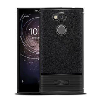 Sony Xperia L2 Gigapack szilikon telefonvédő ütésállóság, szálcsiszolt, FEKETE