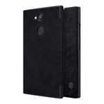 Sony Xperia L2 NILLKIN QIN tok álló, bőr hatású FLIP, kártyazseb, FEKETE