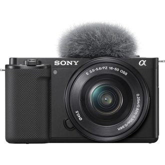 Sony ZV-E10 váz digitális fényképezőgép fekete + PZ 16-50mm f/3.5-5.6 II objektív KIT