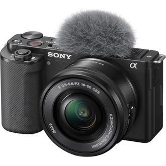 Sony ZV-E10 váz digitális fényképezőgép fekete + PZ 16-50mm f/3.5-5.6 II objektív KIT