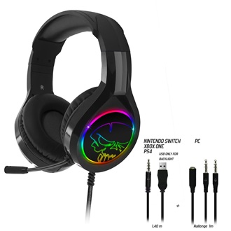 Spirit of Gamer PRO-H8 MultiPlatform gaming fejhallgató headset fekete