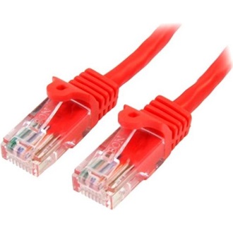 StarTech RJ45 CAT5e UTP -> RJ45 CAT5e UTP M/M adatkábel 0.5m piros