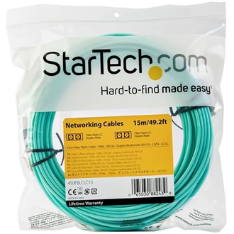 StarTech LC Duplex -> LC Duplex M/M adatkábel 15m kék OM4 Multimode 50/125µm