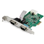 StarTech 16950 UART Serial RS232 DB9 2-port PCIe x1 bővítőkártya ezüst