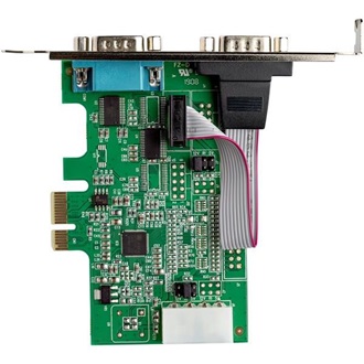 StarTech 16950 UART Serial RS232 DB9 2-port PCIe x1 bővítőkártya ezüst