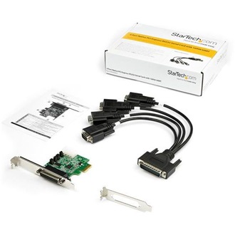 StarTech 16950 UART Serial RS232 4-port PCIe x1 bővítőkártya ezüst