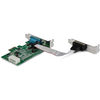 StarTech 16950 UART Serial RS232 DB9 2-port PCIe x1 bővítőkártya ezüst