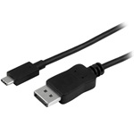 StarTech USB-C -> Displayport M/M video kábel 1.8m fekete 4K