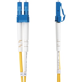 StarTech LC Duplex -> LC Duplex M/M adatkábel 1m sárga OS2 Single Mode, 9/125µm, 100G