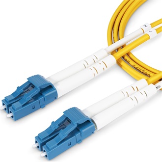 StarTech LC Duplex -> LC Duplex M/M adatkábel 1m sárga OS2 Single Mode, 9/125µm, 100G