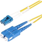 StarTech LC Duplex -> SC Duplex M/M adatkábel 1m sárga OS2 Single Mode, 9/125µm, 100G