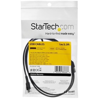 StarTech USB-C -> USB-C M/M töltőkábel 1m fekete