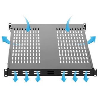 StarTech 1U állítható rack polc fekete