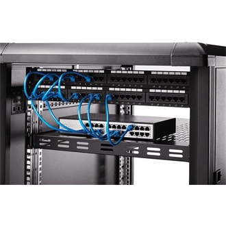 StarTech 1U állítható rack polc fekete
