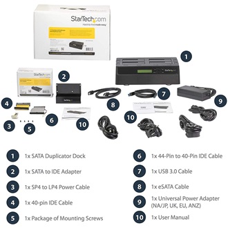 StarTech 1:3 HDD DUPLICATOR DOCK .