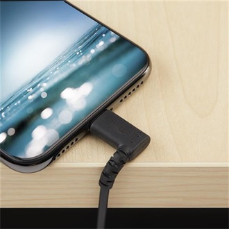 StarTech Lightning -> USB-A 2.0 M/M adatkábel 2m fekete 90°/egyenes